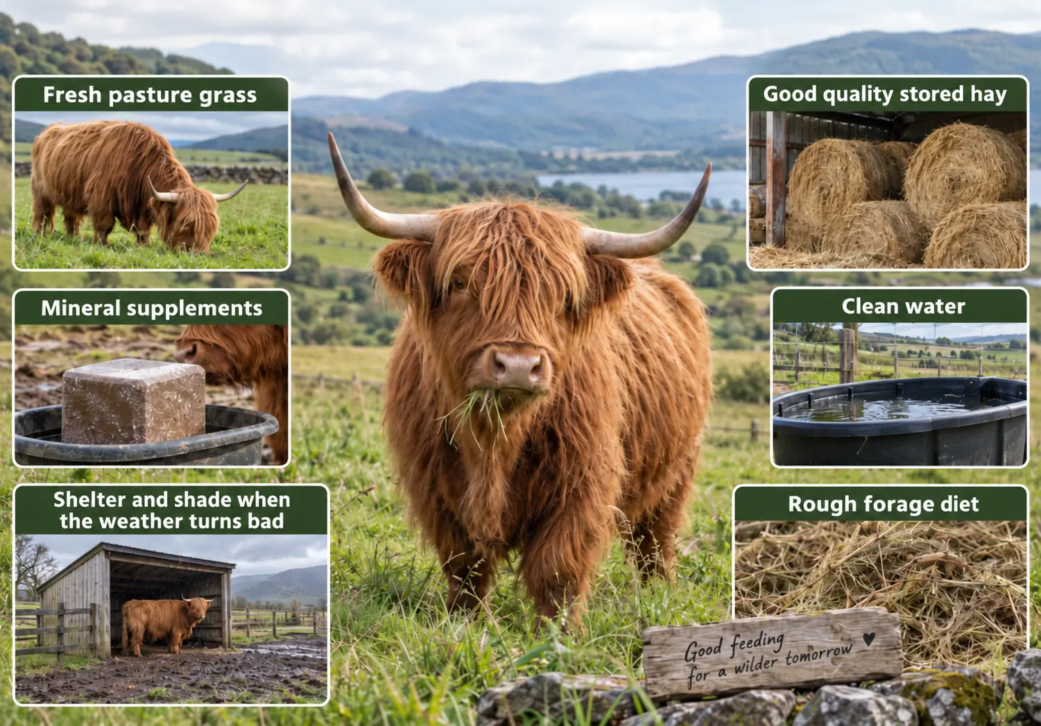 Highland Cow Feeding and Daily Care