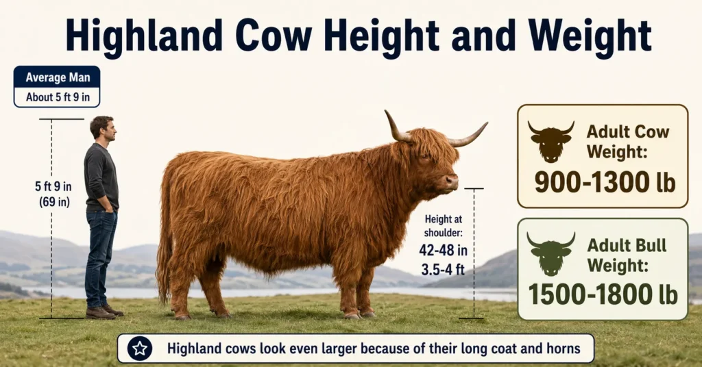 Highland Cow Size Height Weight and Growth Guide
