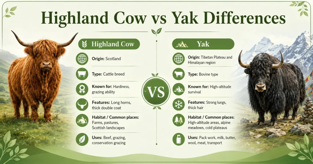 Is a Highland Cow a Yak? Key Differences Between Highland Cattle and Yaks