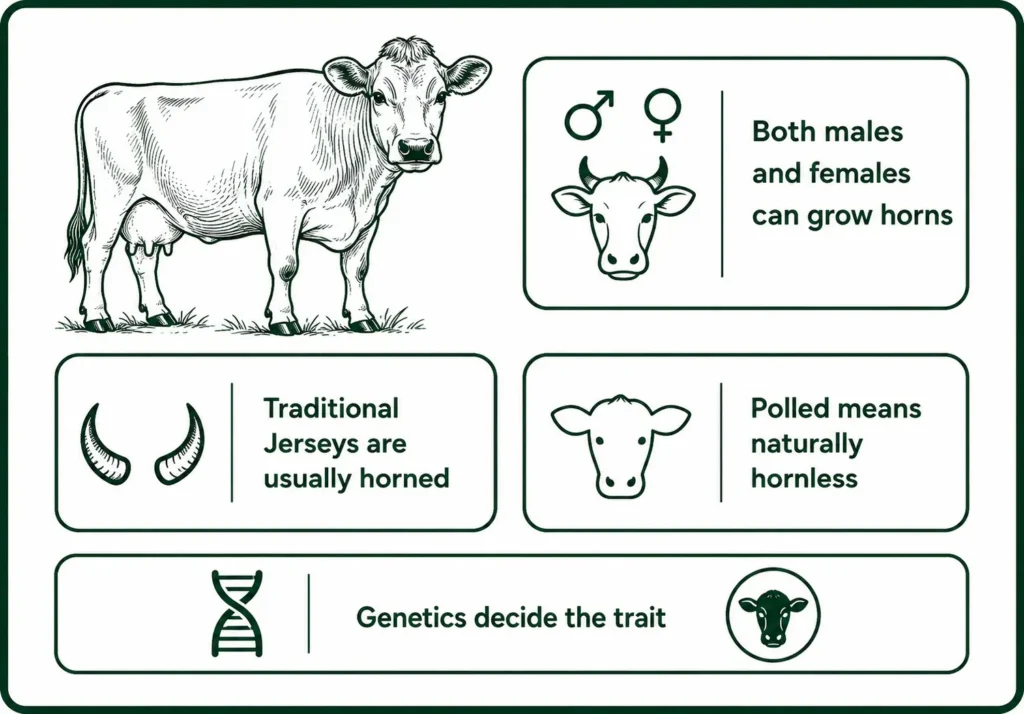 Are Jersey Cattle Naturally Horned or Polled