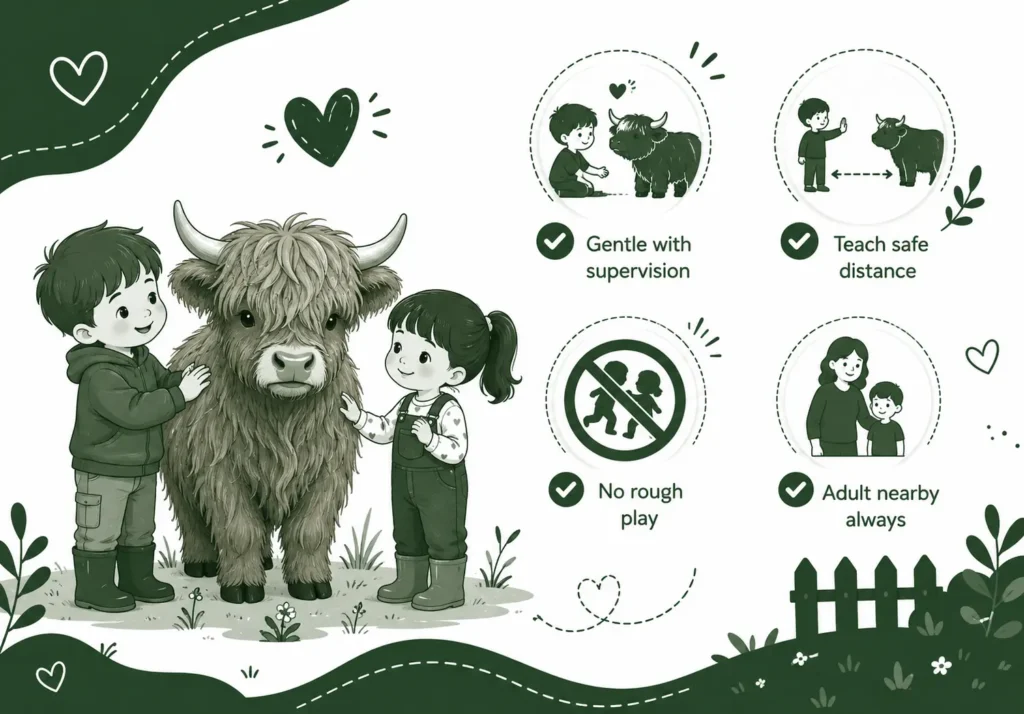 Are Mini Highland Cows Good With Children