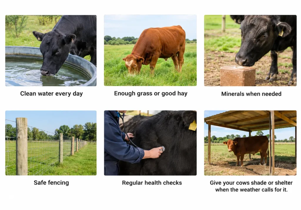 For everyday care make sure your cattle have