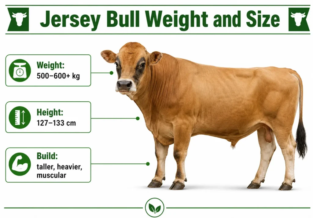 Jersey Bull Weight and Size showcase