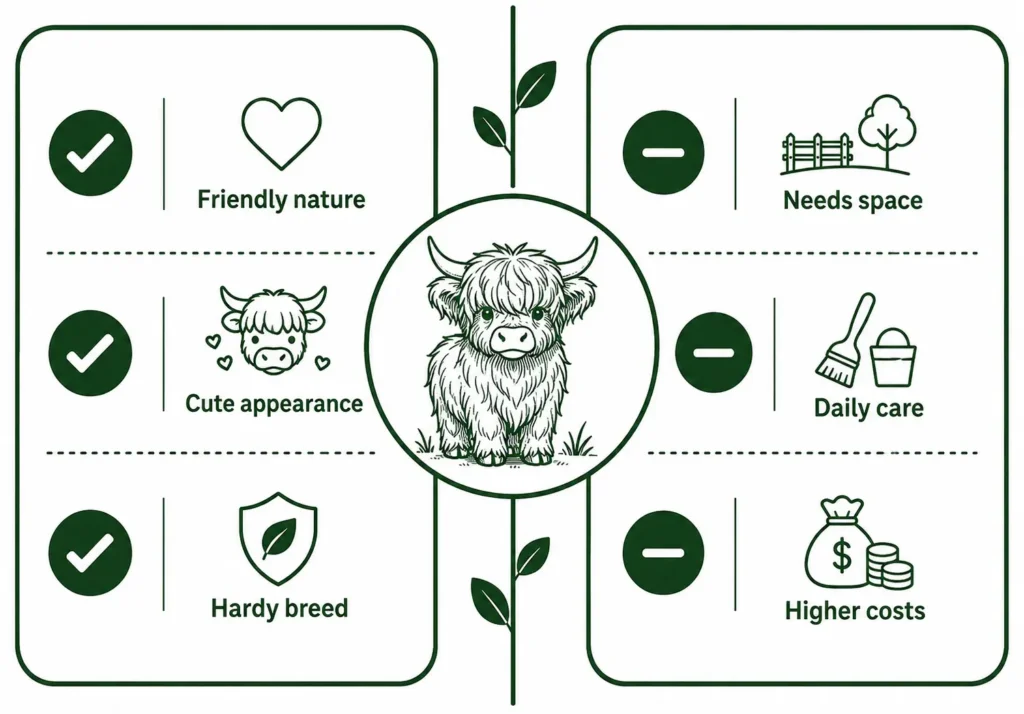 Pros and Cons of Mini Highland Cows as Pets