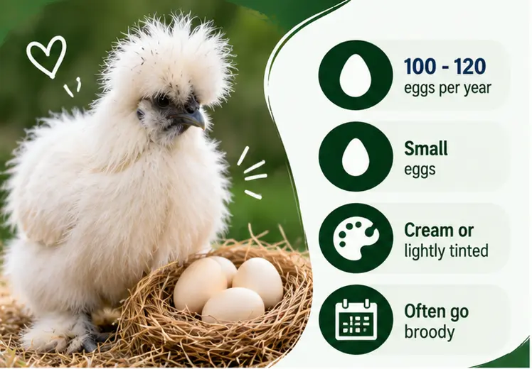 How Many Eggs Do Silkie Chickens Lay
