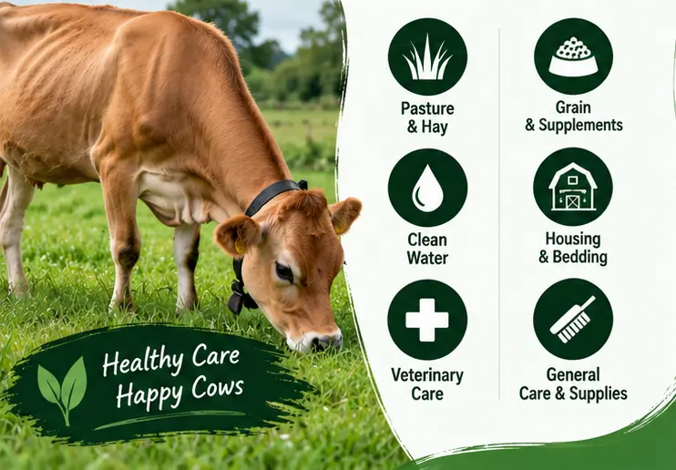 Jersey Cow Monthly Feeding and Care Costs