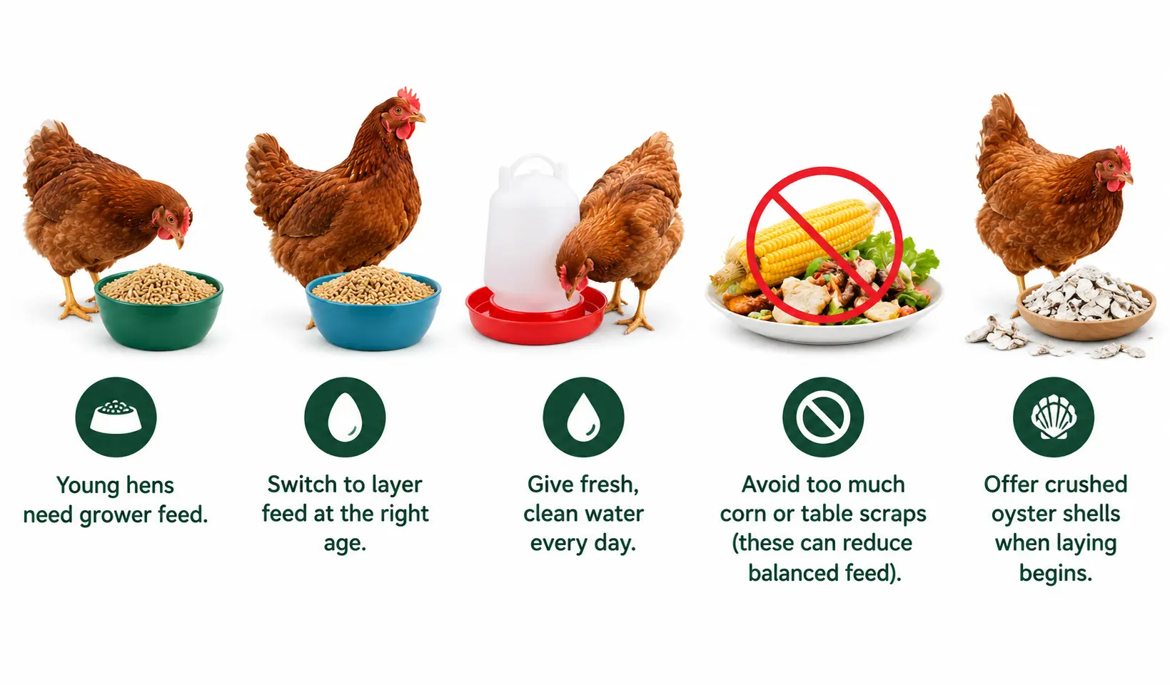 rhode island Chicken Care Feeding Guide